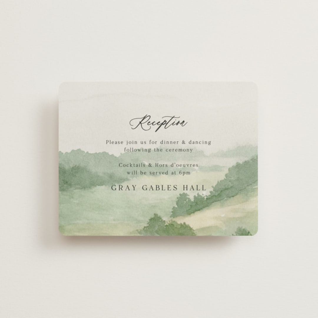 "The Vow" - Reception Cards in Meadow by Elly - Front