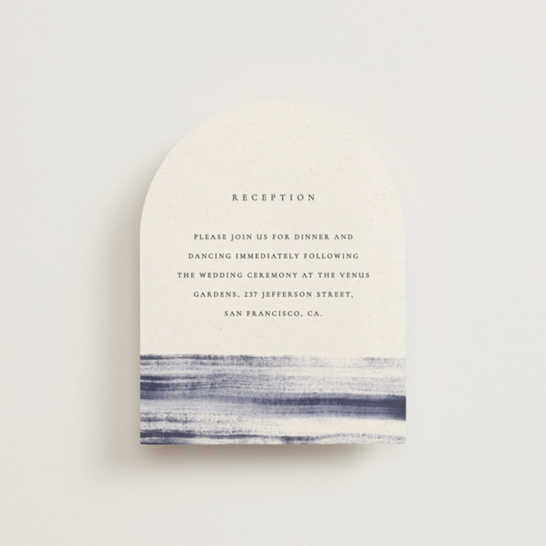 "Stillness" - Reception Cards in Horizon by Sumak Studio - Front