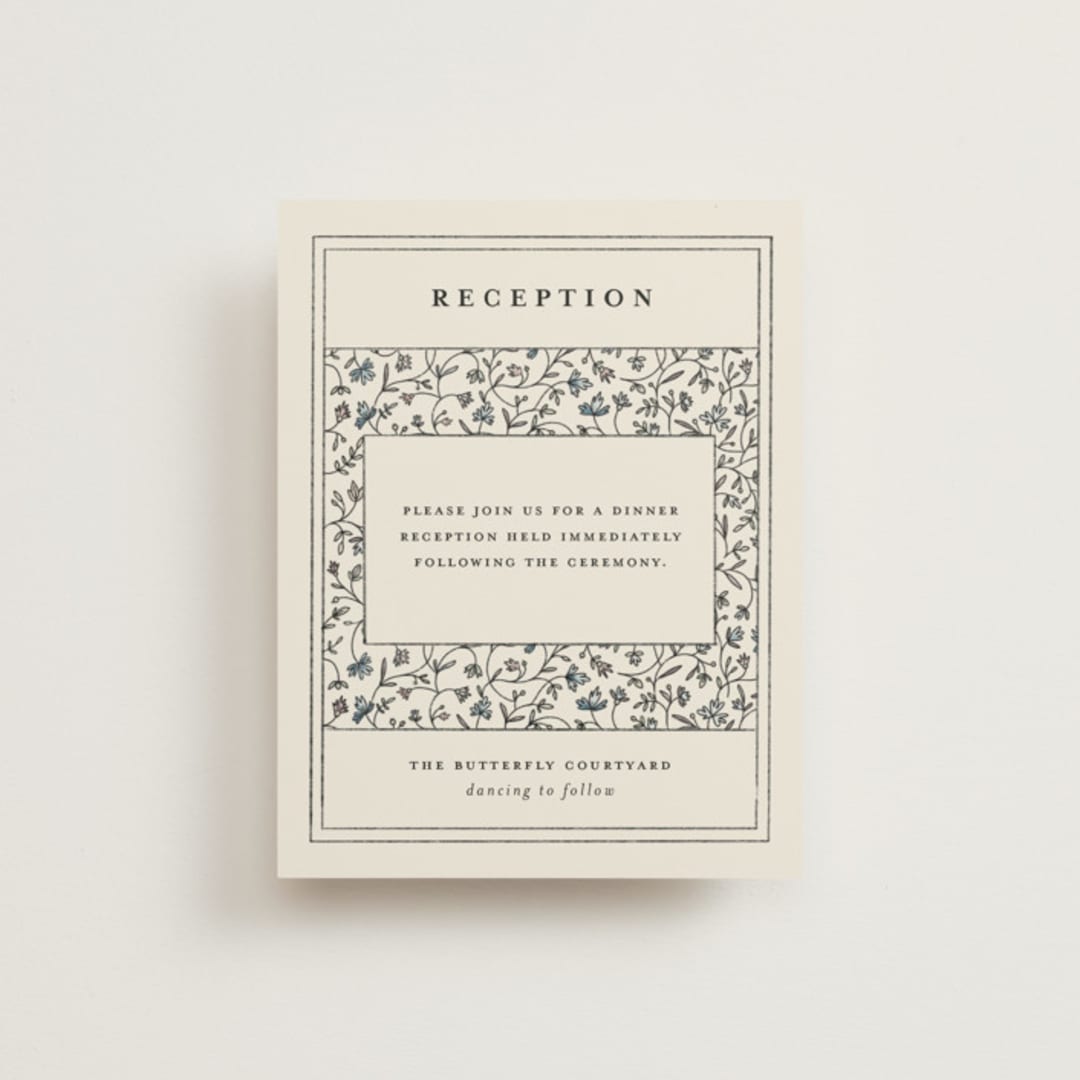"Hansen" - Reception Cards in Almond by Stephanie Hawkes - Front