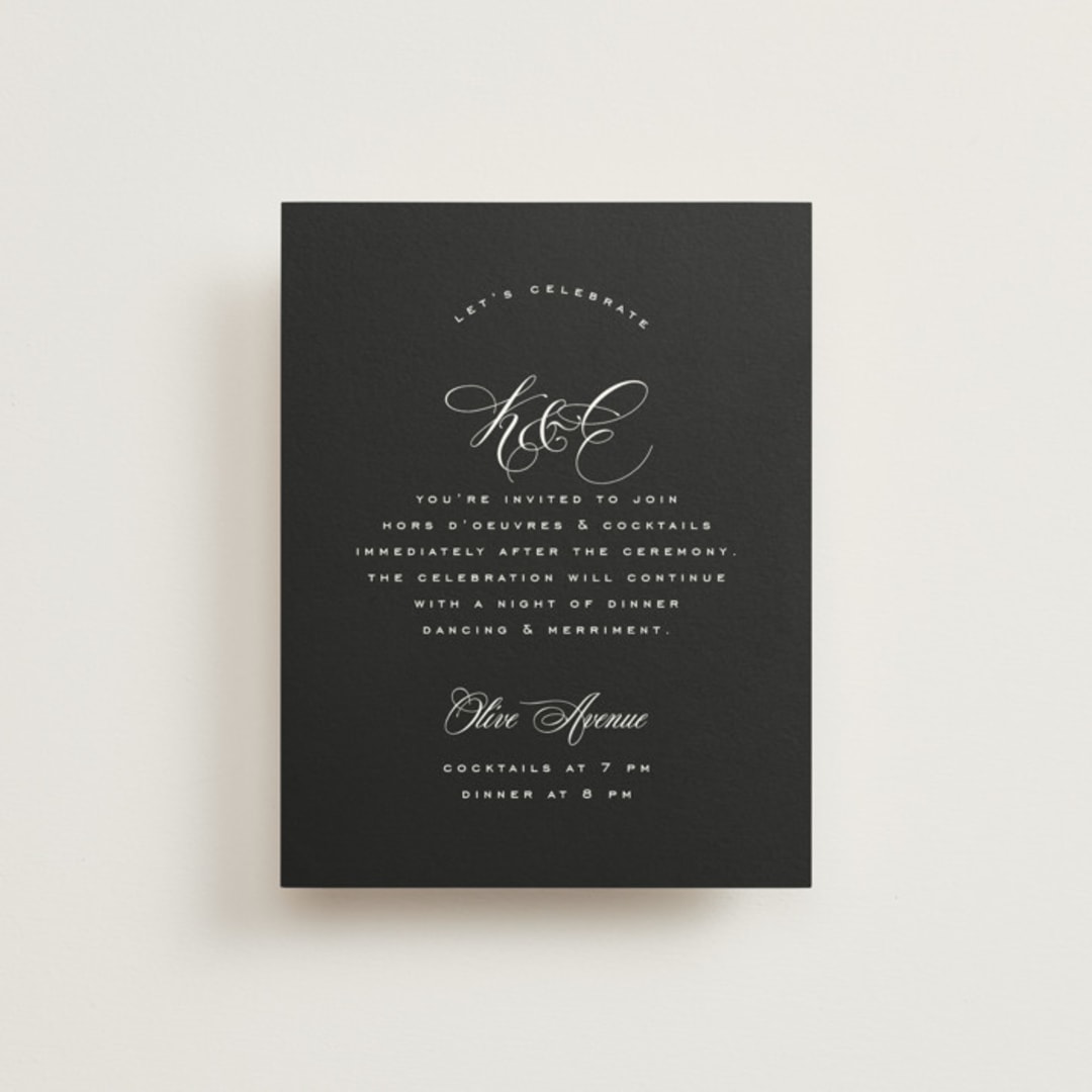 "schiacciata" - Reception Cards in Black Dahlia by chocomocacino - Front