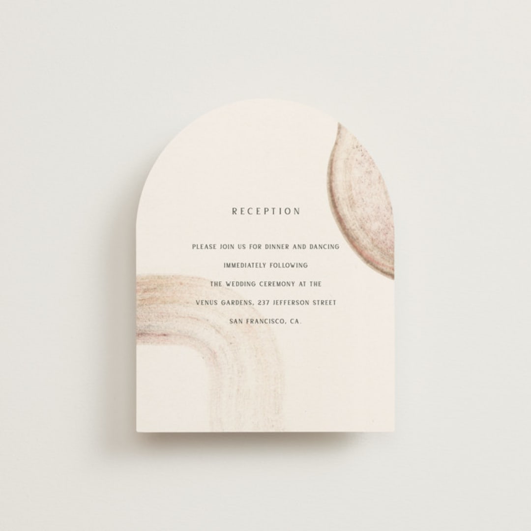 "gentleness" - Reception Cards in Sand by Sumak Studio - Front