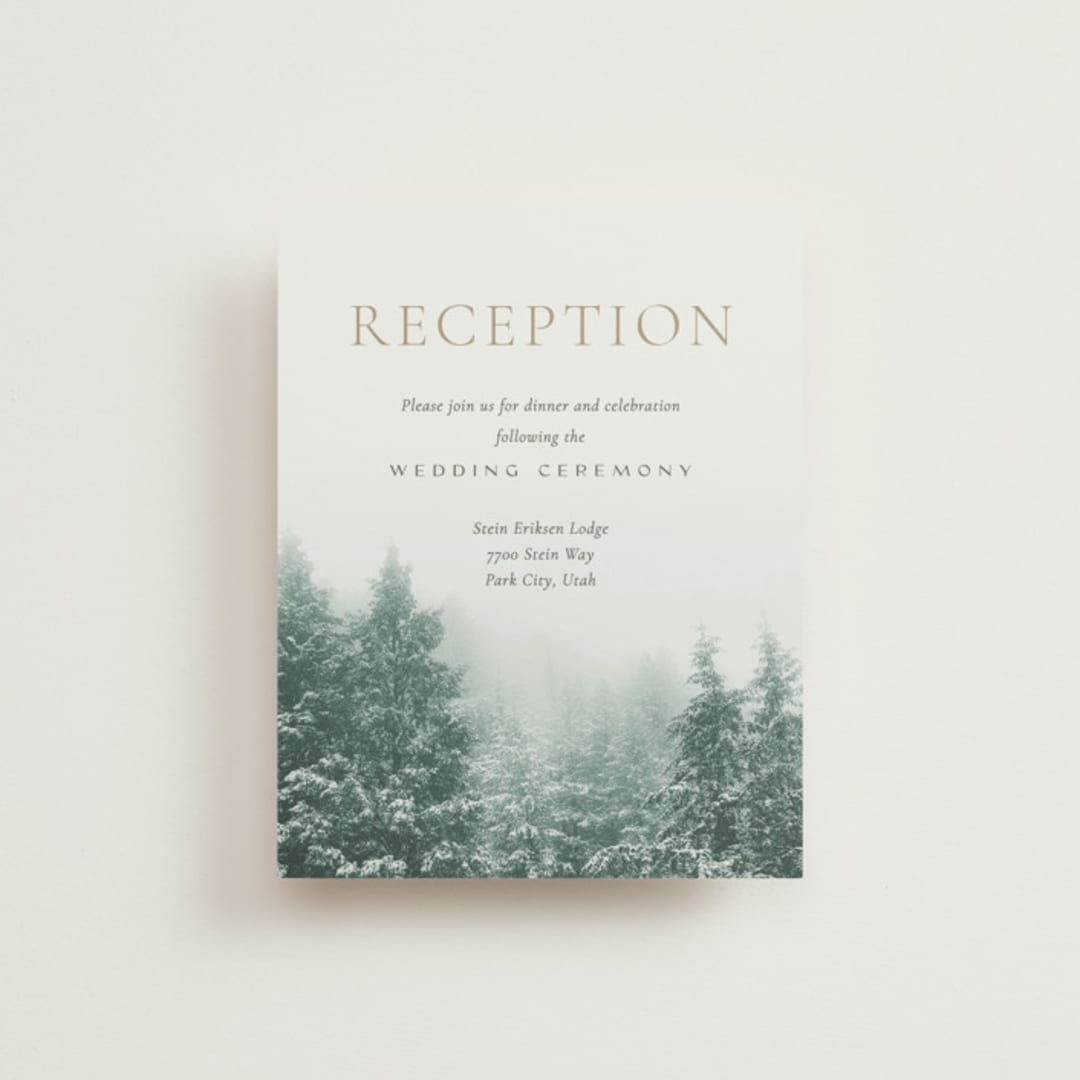 "winter's edge" - Reception Cards in Alpine by Eric Clegg - Front