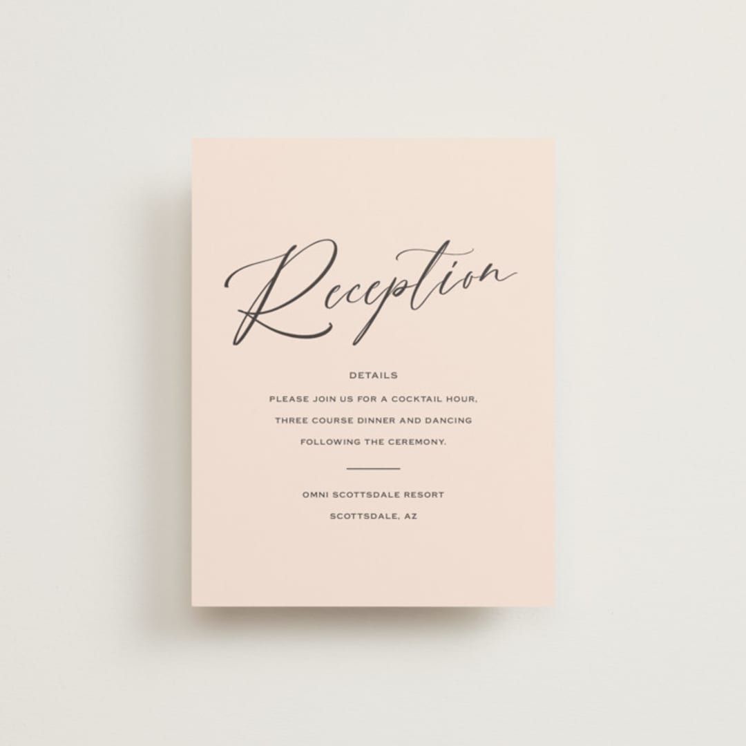 "Vision of Love" - Reception Cards in First Kiss by Design Lotus - Front