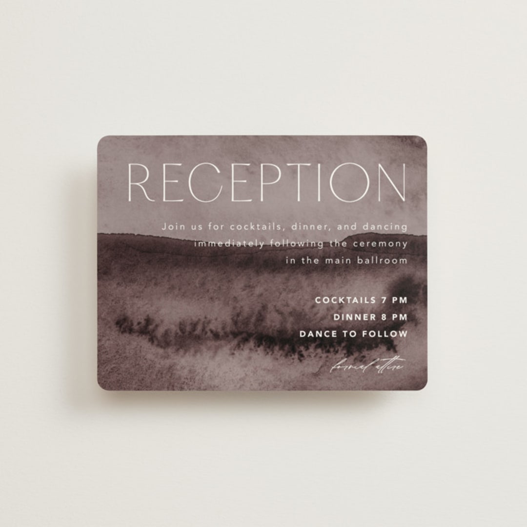 "Layers" - Reception Cards in Truffle by Yaling Hou Suzuki - Front