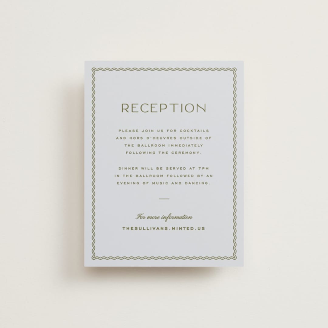 "callum" - Reception Cards in Lavender by Ellen Schlegelmilch - Front