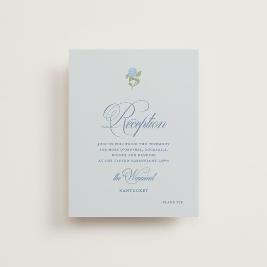 "Coastal crest" - Reception Cards in Ocean by Creo Study - Front