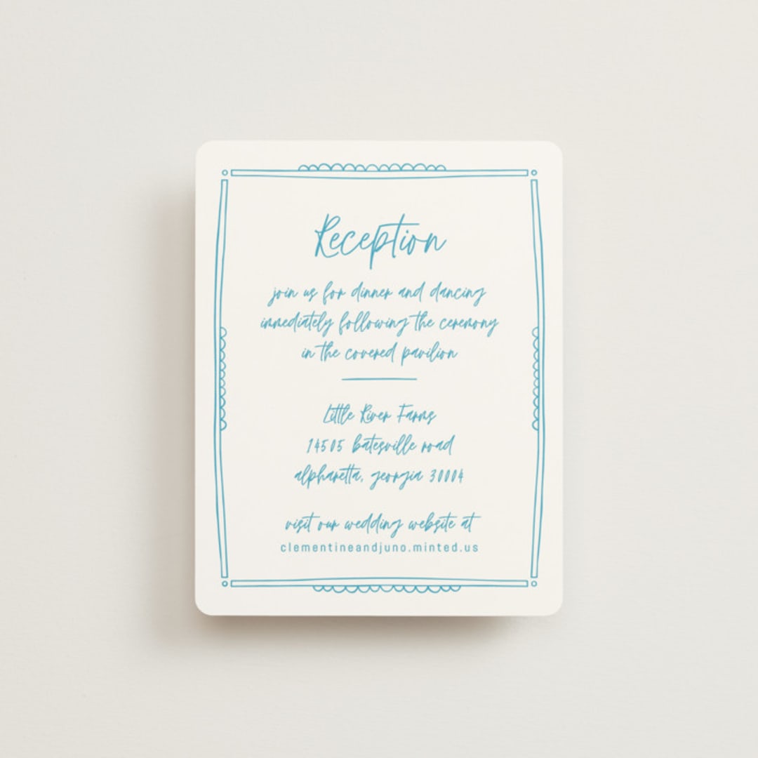 "darby" - Reception Cards in Azure by Kelly Watkins - Front