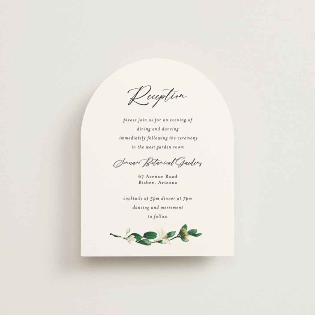 "Fresh Classic" - Reception Cards in Porcelain by Susan Moyal - Front