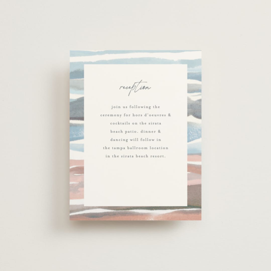 "waves" - Reception Cards in Beachy by Pixel and Hank - Front