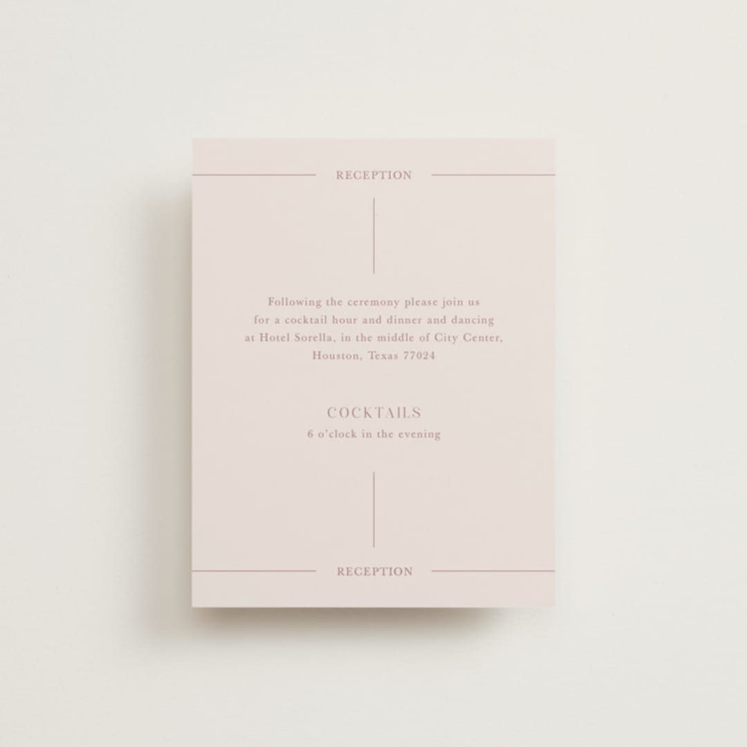"Together" - Reception Cards in Romance by Kristin Oliversen - Front