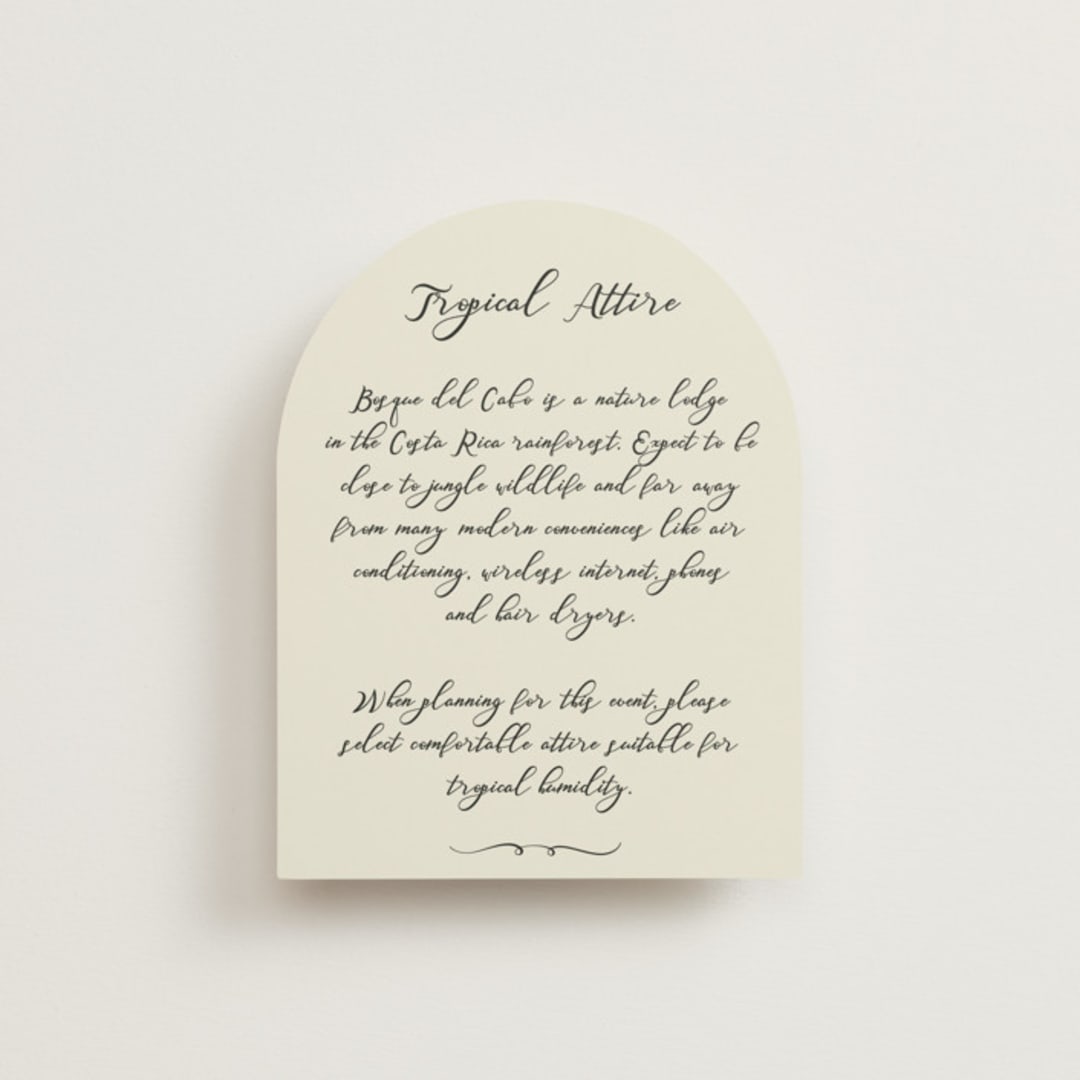 "Sundaland Gardens" - Reception Cards in Ivory by Ani Somi - Front