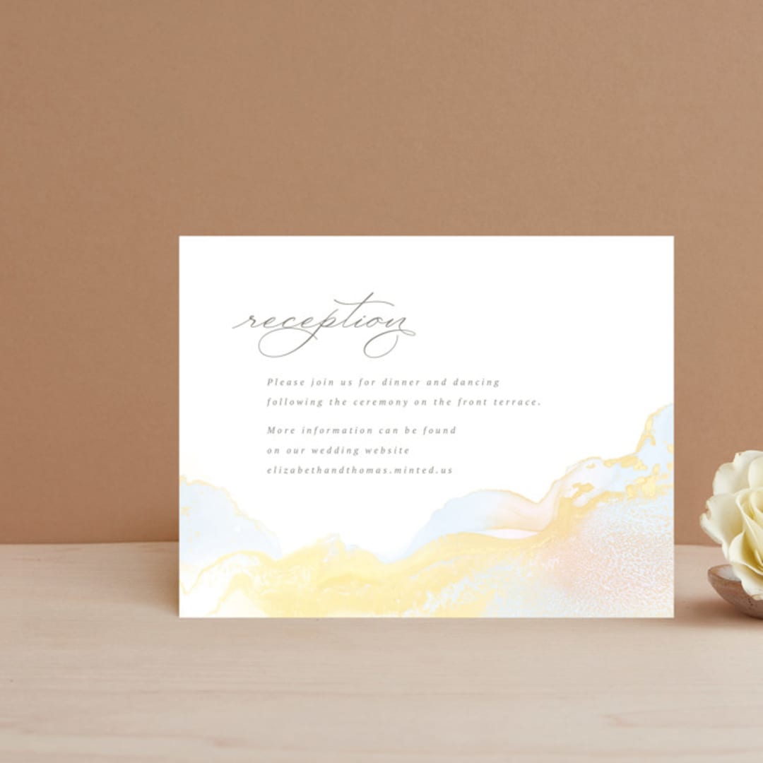 "The whisper of the waves" - Reception Cards in Sunrise by Helen Halik - Front