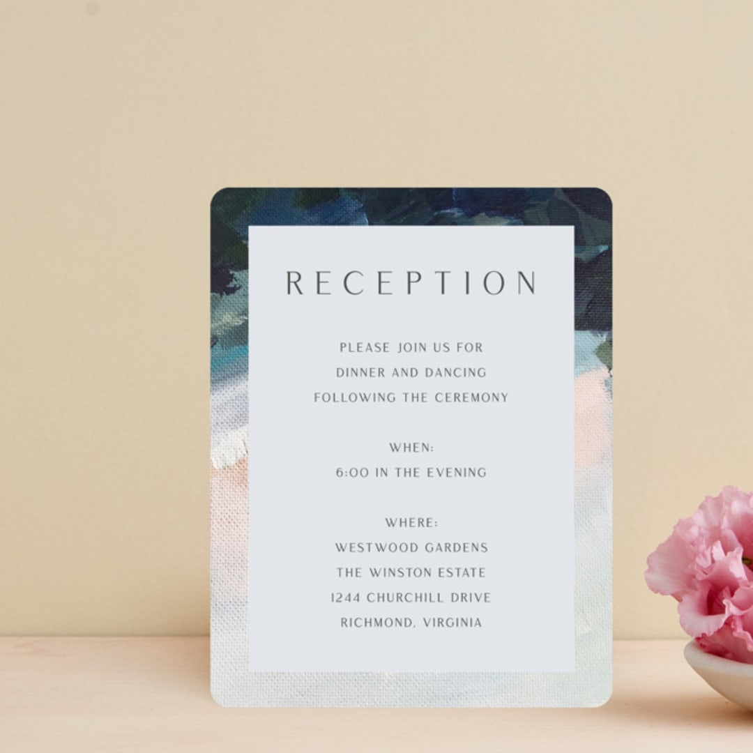 "Evelyn" - Reception Cards in Capri by Nicole Walsh - Front