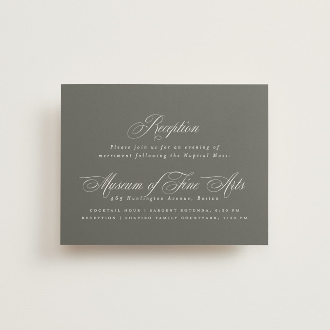 "Sacrament" - Reception Cards in Cloud by Heather Cairl - Front