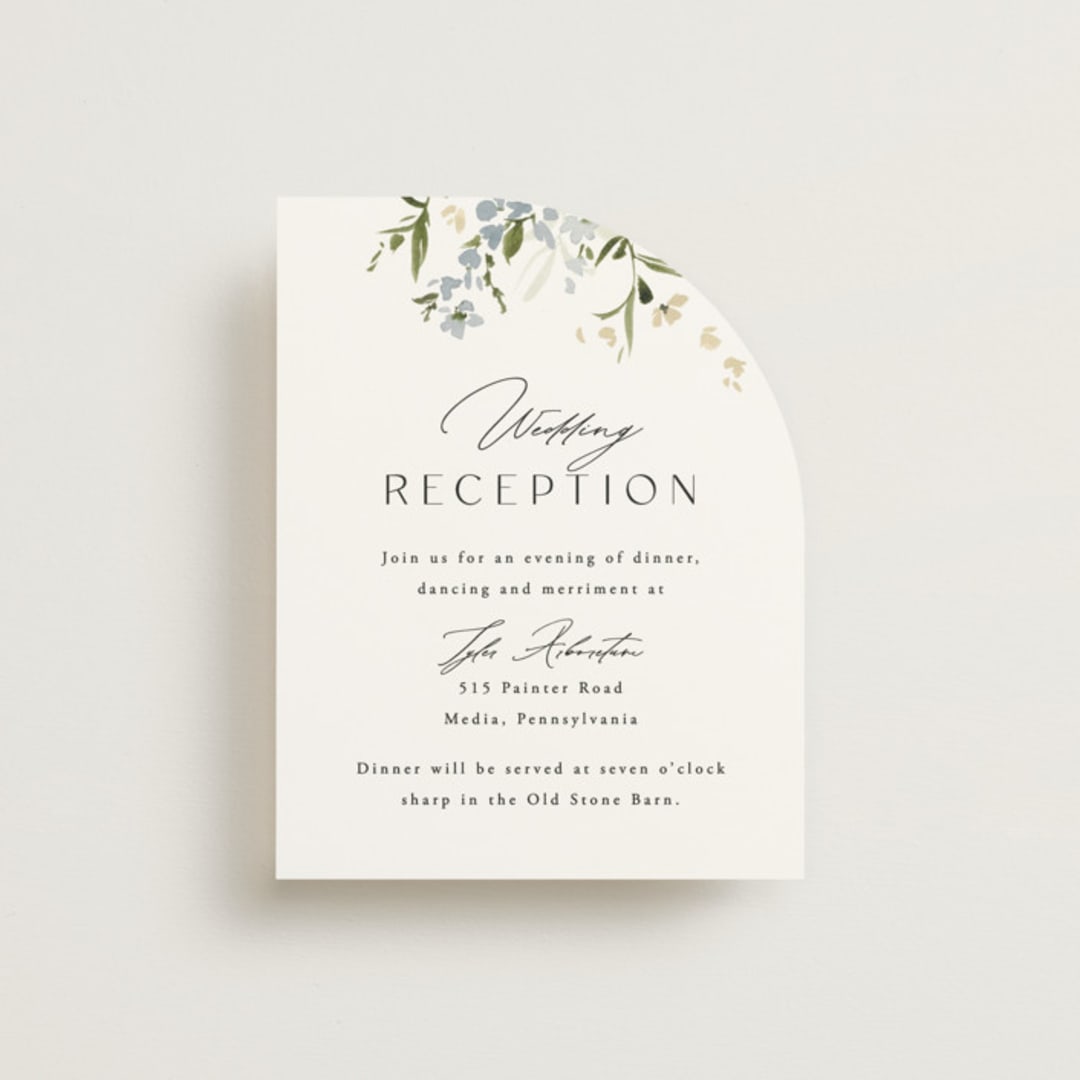 "Fleur" - Reception Cards in Lily by Everett Paper Goods - Front