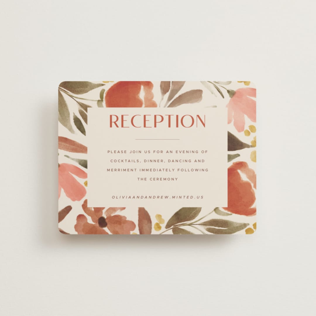 "Giardino" - Reception Cards in Saffron by Vera Lim - Front