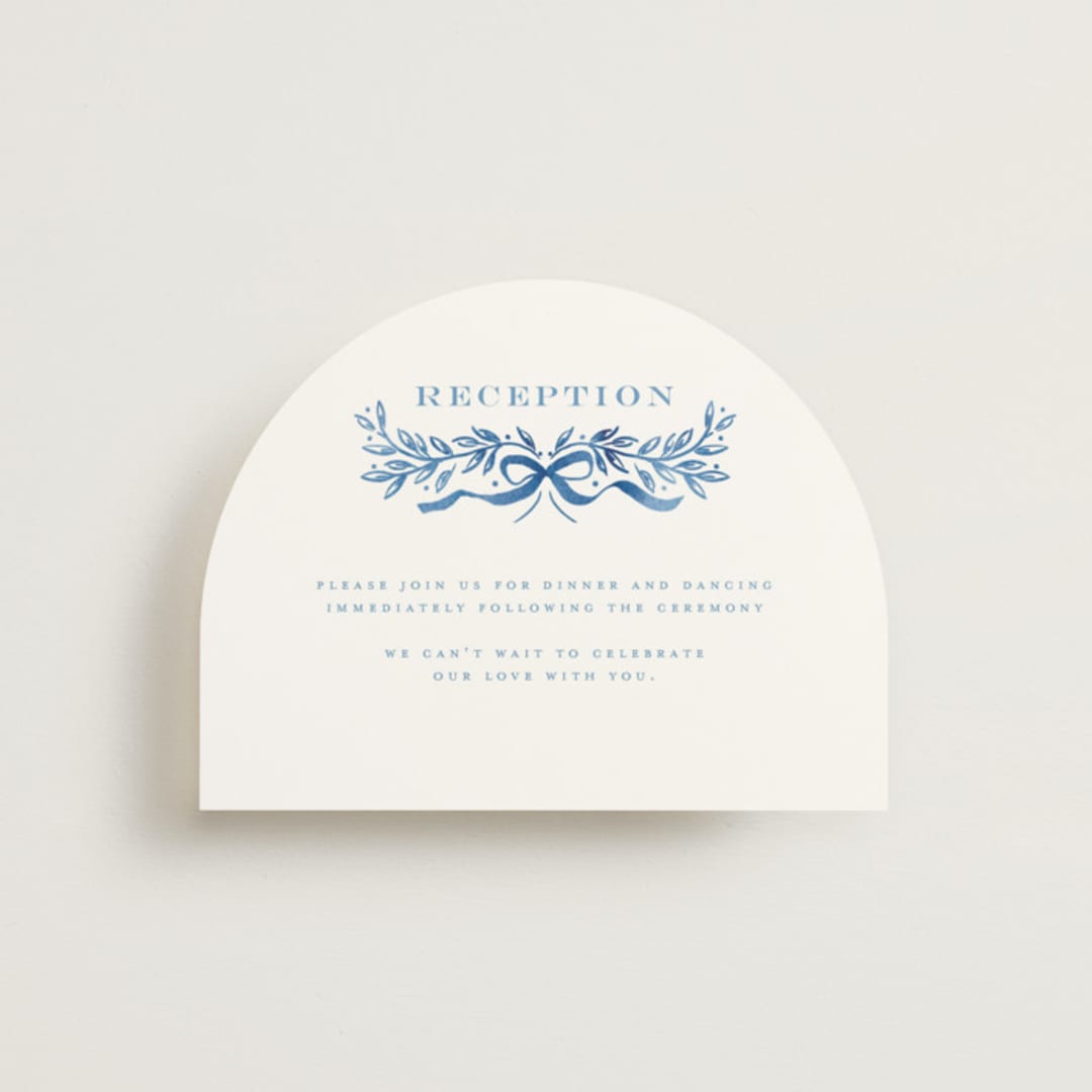 "Royal" - Reception Cards in Cobalt by Petra Kern - Front