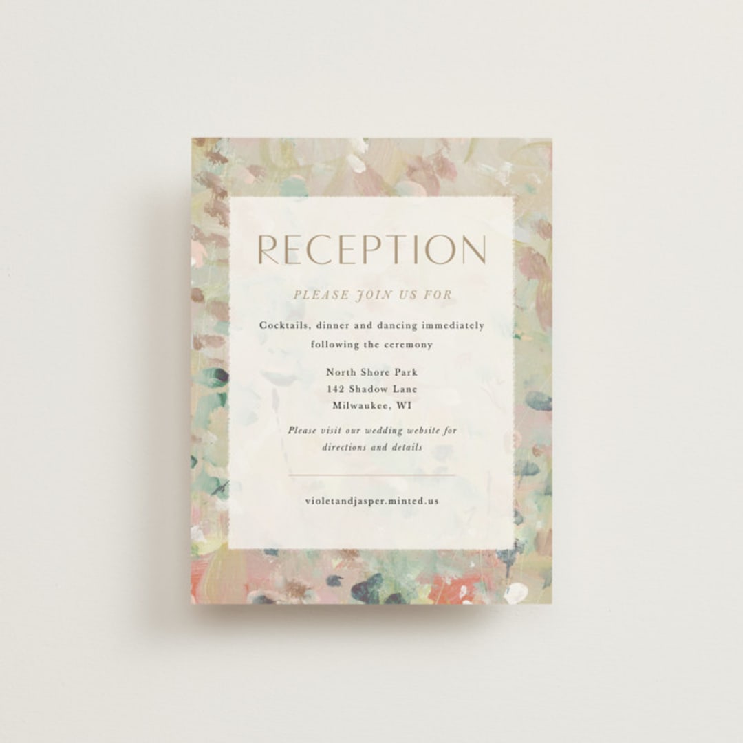 "English Garden" - Reception Cards in Daffodil by Lindsay Megahed - Front