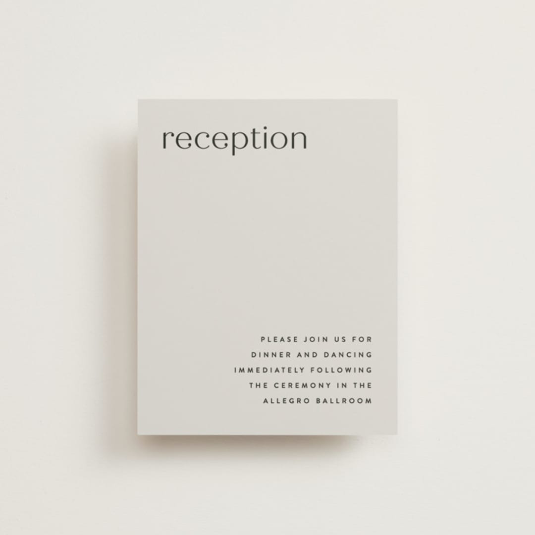 "Align" - Reception Cards in Linen by JoAnn Jinks - Front