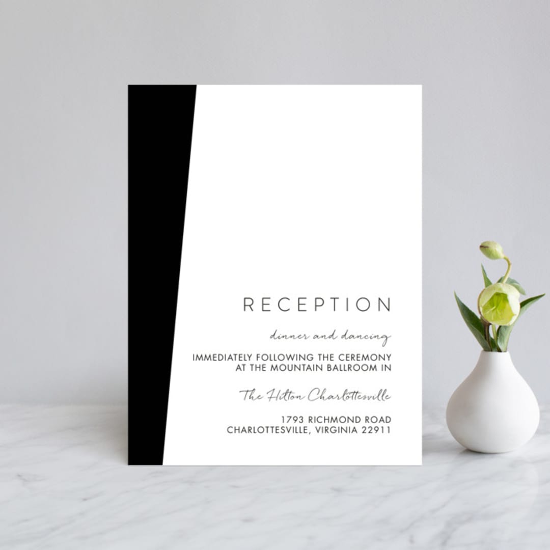 "Metropolitan Romance" - Reception Cards in Daffodil by Makewells - Front