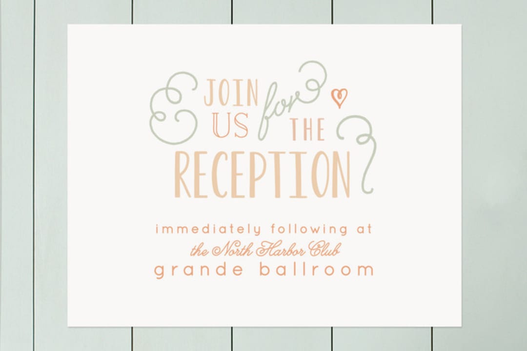 "Our Big Wedding" - Reception Cards in Kraft by Lori Wemple - Front