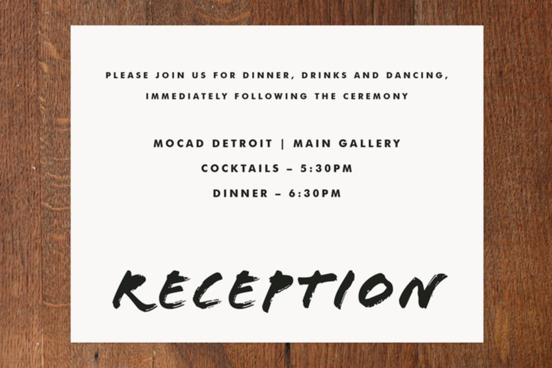 "Big Mod" - Reception Cards in Midnight by Snow and Ivy - Front