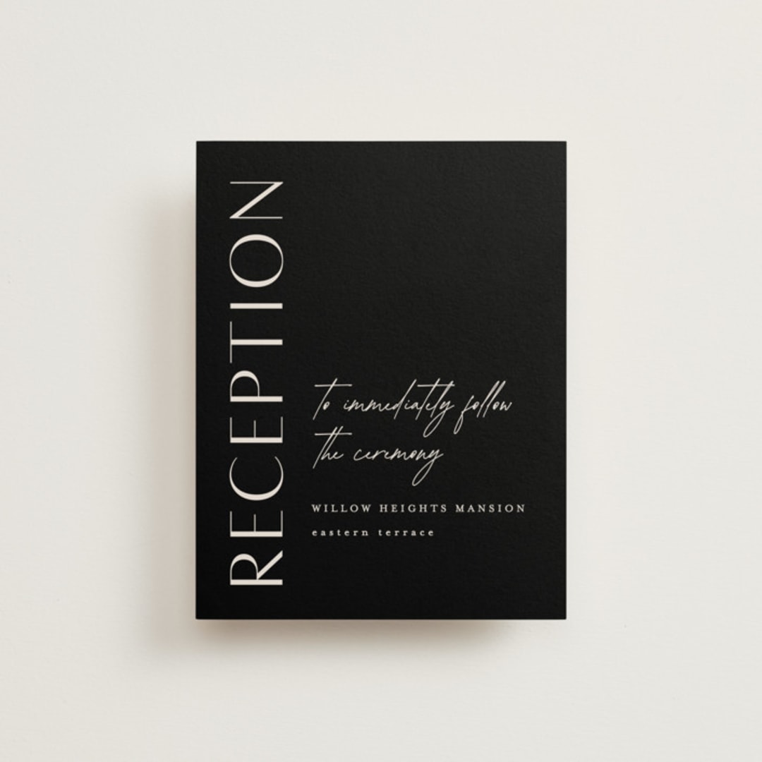 "Ascent" - Reception Cards in Ecru by Erica Krystek - Front