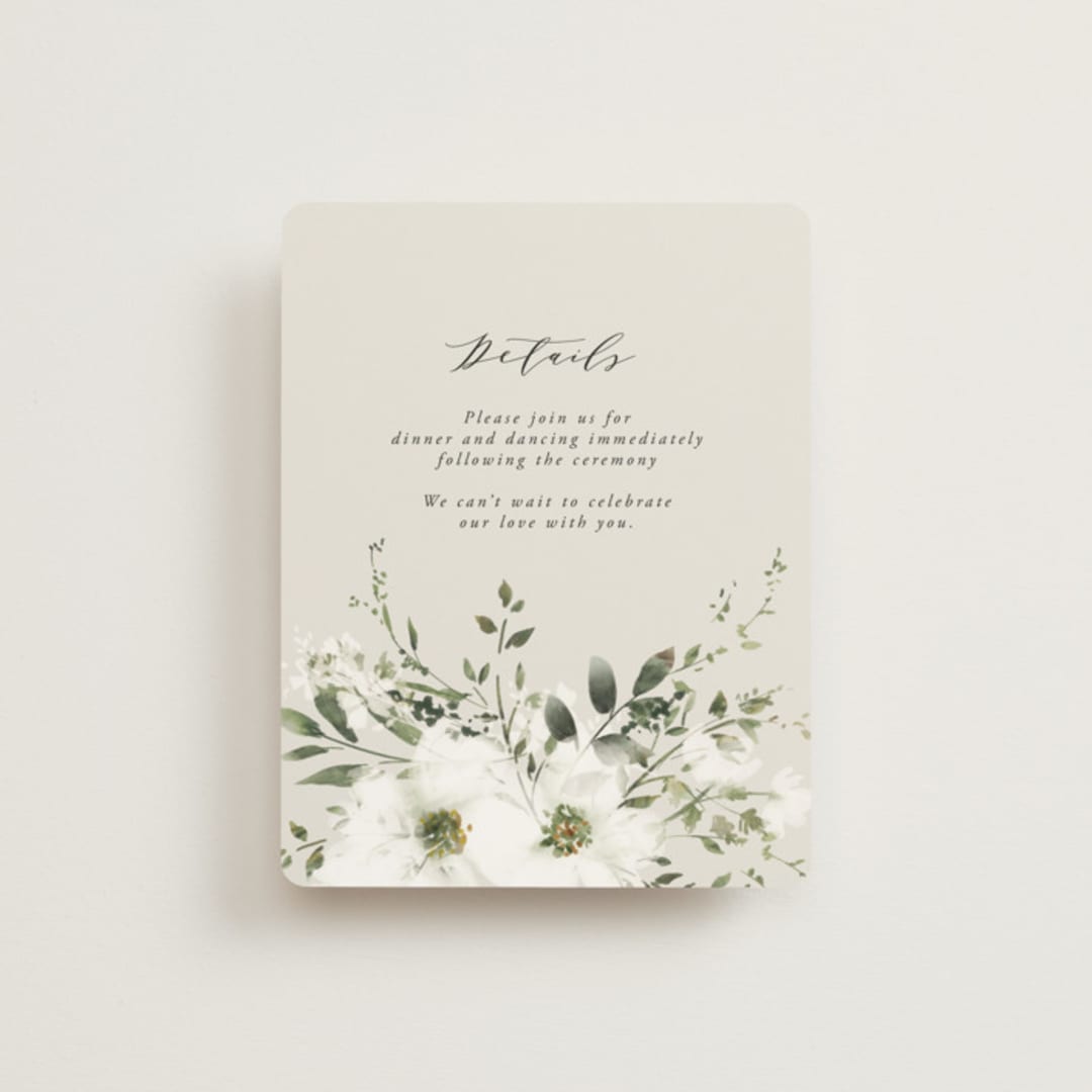 "Verde" - Reception Cards in Meadow by Petra Kern - Front