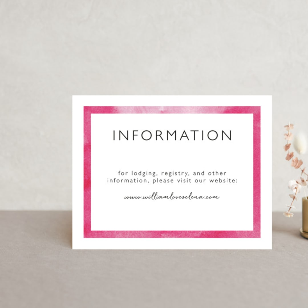 "Skyline -New York" - Reception Cards in Magenta by Laura Condouris - Front