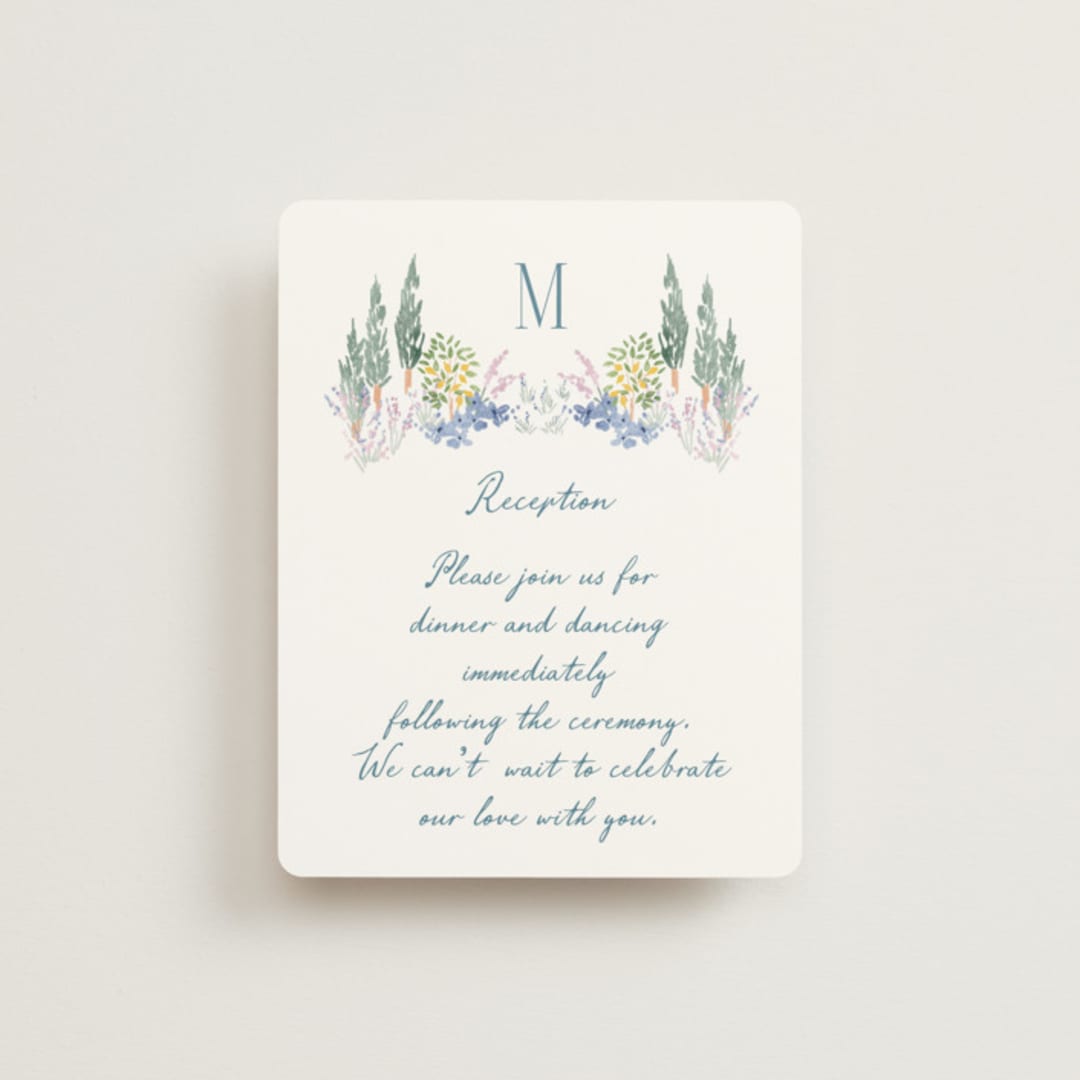 "Vineyard Love" - Reception Cards in Summer by Petra Kern - Front