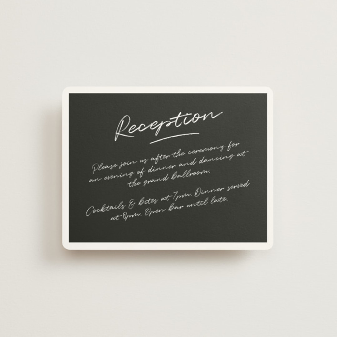 "Photograph Scribble" - Reception Cards in Cloud by Adelyn T. - Front