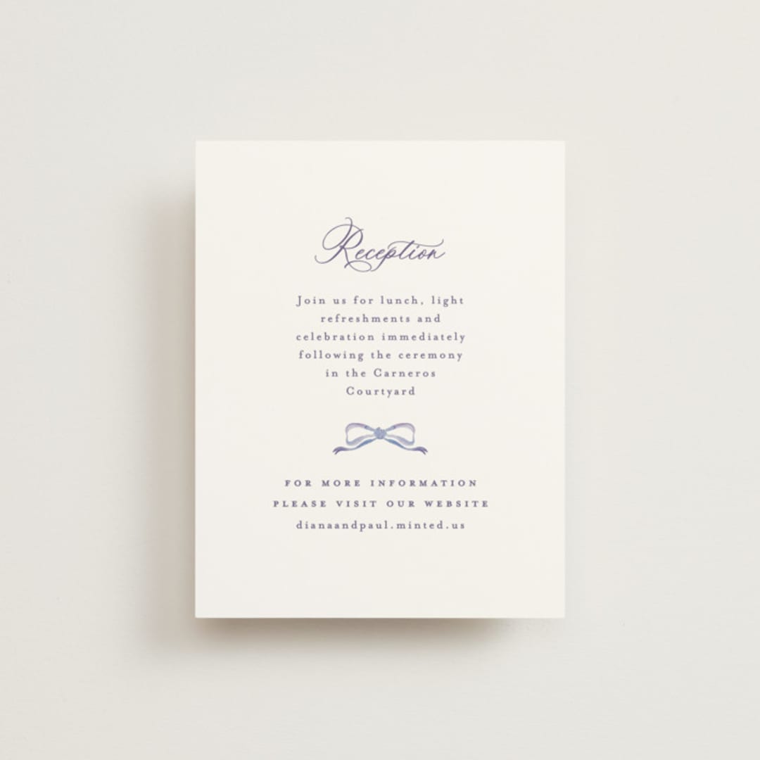 "Lavender" - Reception Cards in Tuscany by Claudia Orengo - Front