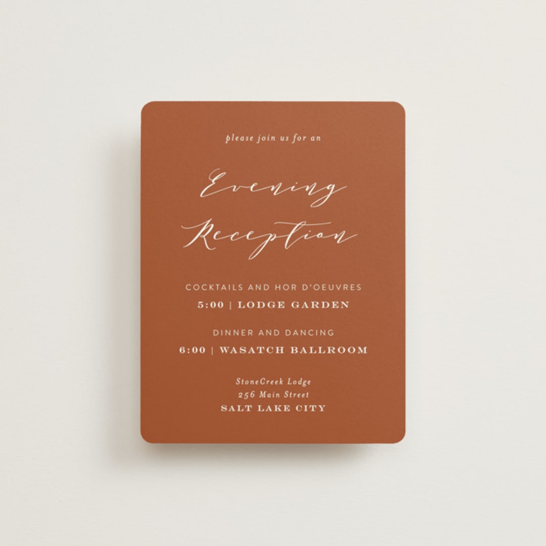 "Picture Perfect" - Reception Cards in Diamond by Amy Payne - Front