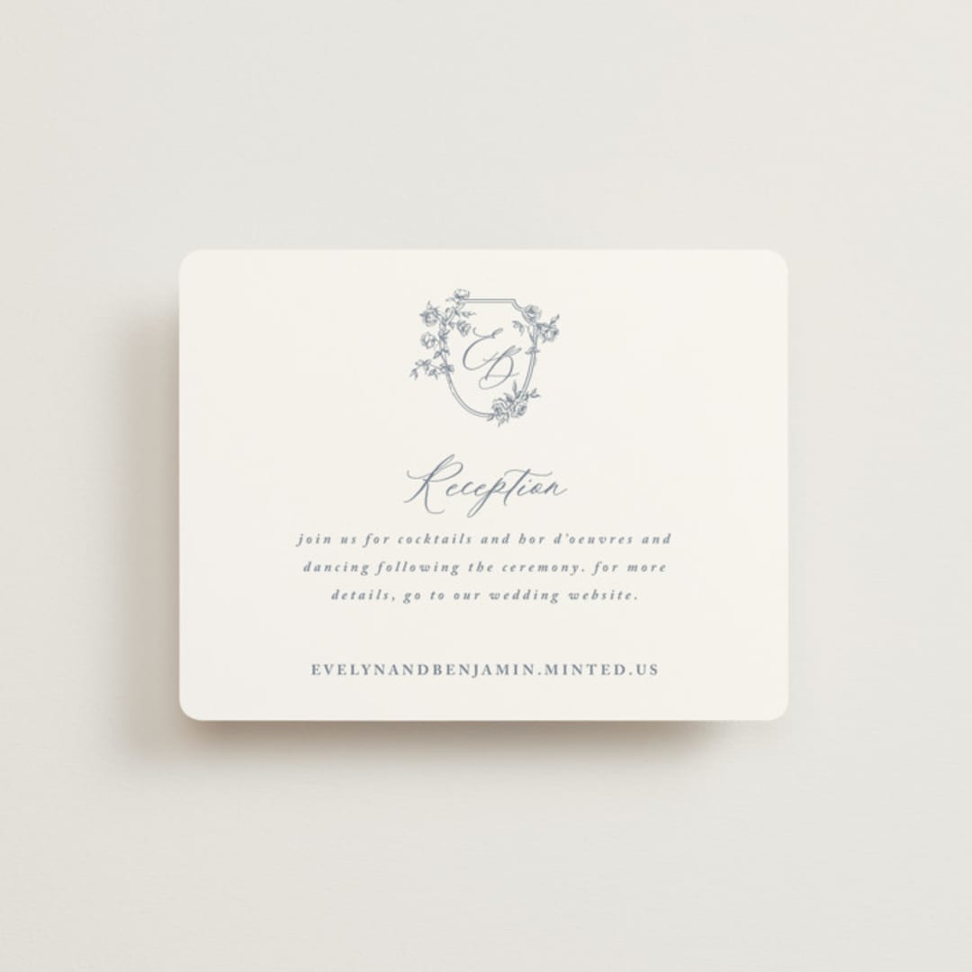 "Close to my Heart" - Reception Cards in Twilight Whisper by Design Lotus - Front