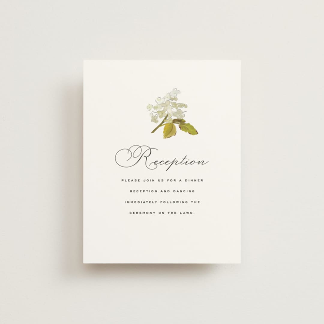 "Limelight" - Reception Cards in Linen by Olivia Kanaley Inman - Front