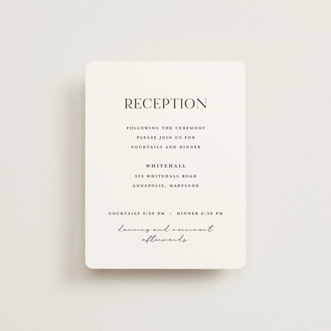 "Have and Hold" - Reception Cards in Porcelain by Eric Clegg - Front