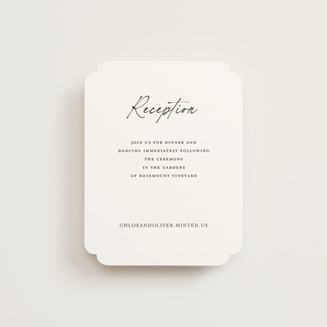 "modern classic" - Reception Cards in Jasmine by Pippa Shaw - Front