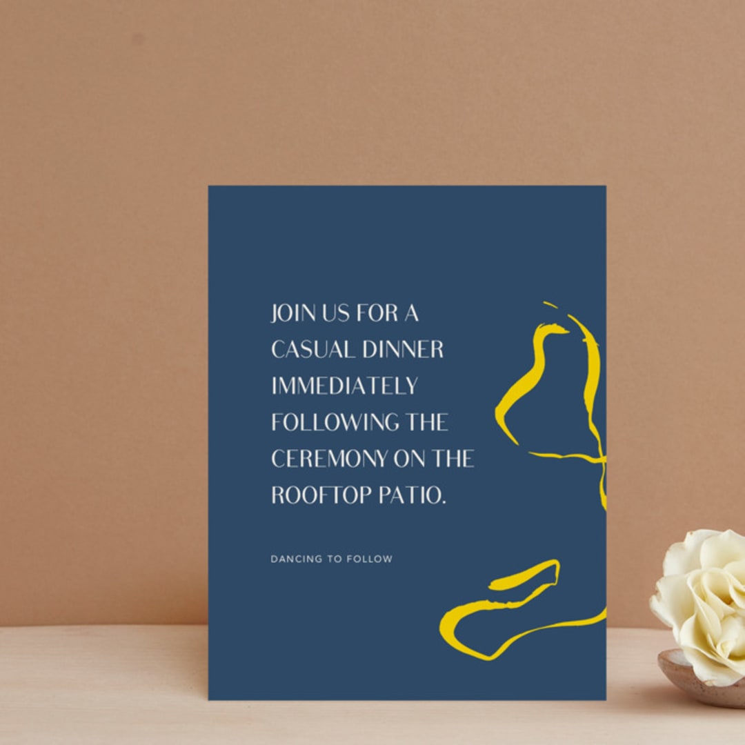 "Ophelia" - Reception Cards in Golden by Mere Paper - Front