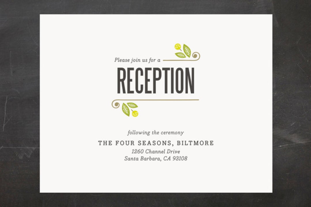 "Unity" - Reception Cards in Avocado by Griffinbell Paper Co. - Front