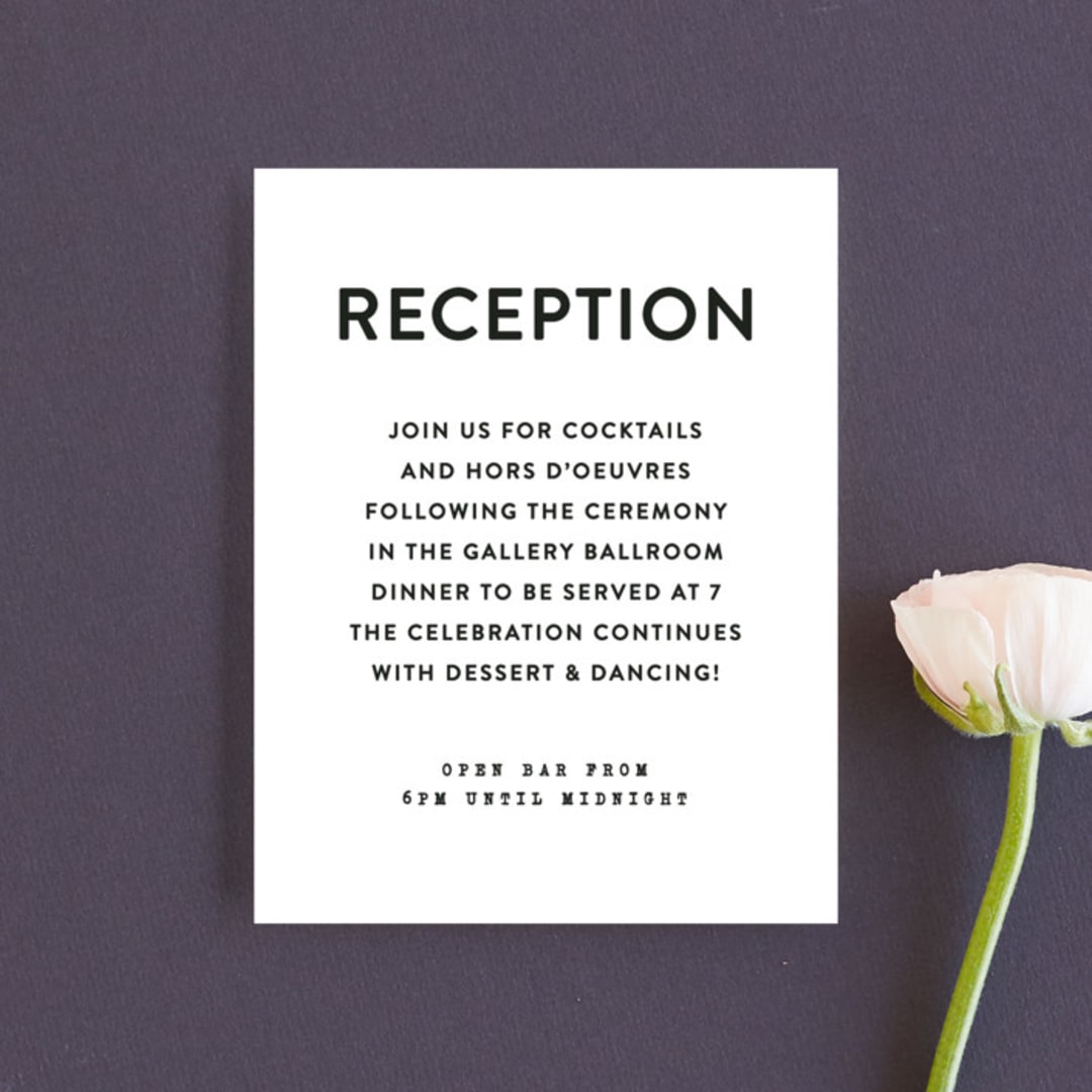 "Painted Chevrons" - Reception Cards in Lemon Drop by Hooray Creative - Front