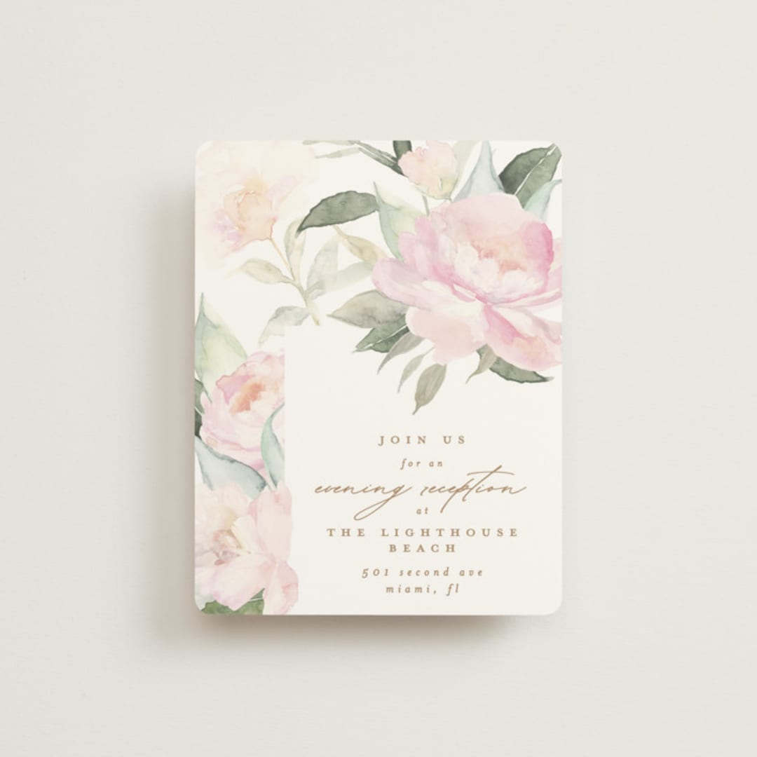 "beautiful peonies" - Reception Cards in Spring by Phrosné Barwood - Front