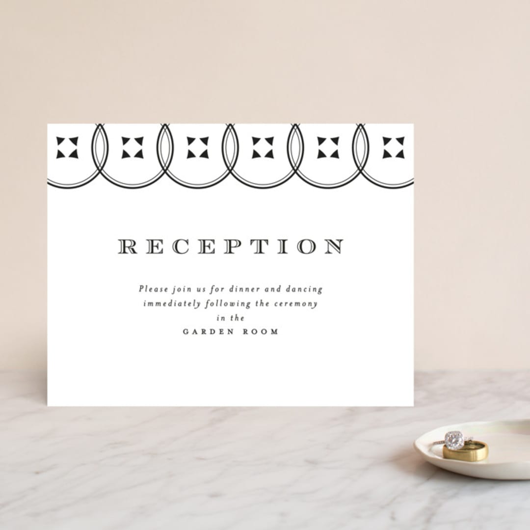 "Diantha" - Reception Cards in Ink by Kimberly Morgan - Front