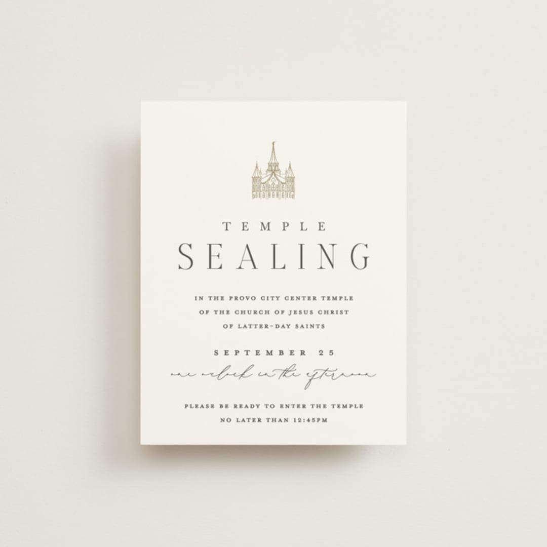 "City Center" - Reception Cards in Cotton by Erin L. Wilson - Front