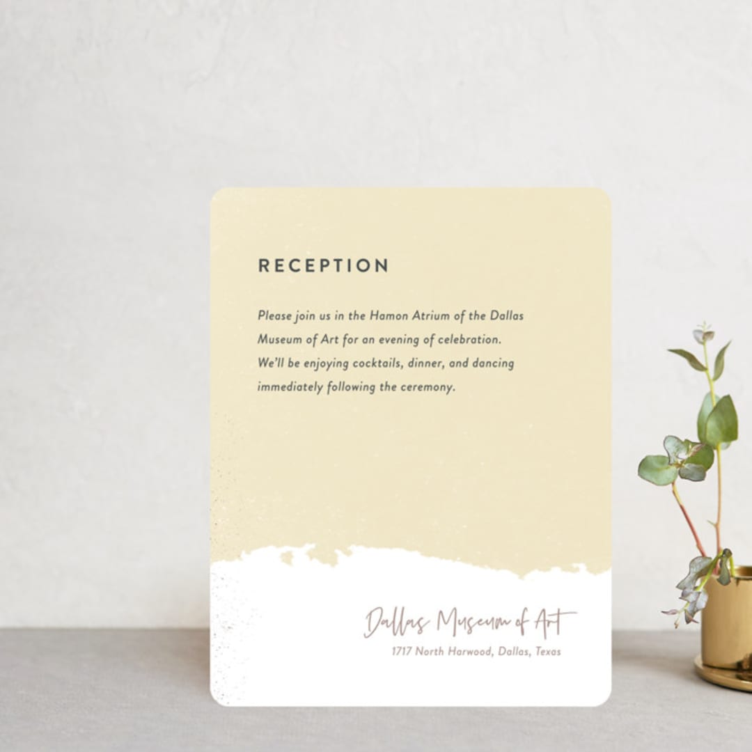 "Collage" - Reception Cards in Golden Rod by Ann Gardner - Front