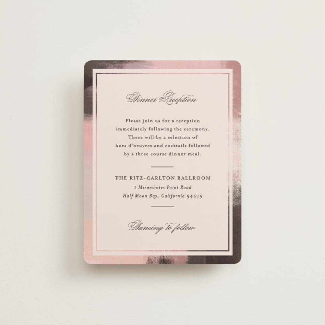 "Soft Overlay" - Reception Cards in Cloud by Mansi Verma - Front