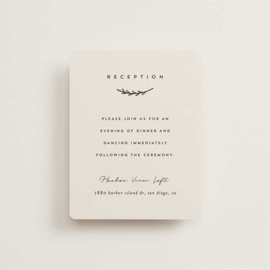 "Connect" - Reception Cards in Almond by Brianne Larsen - Front