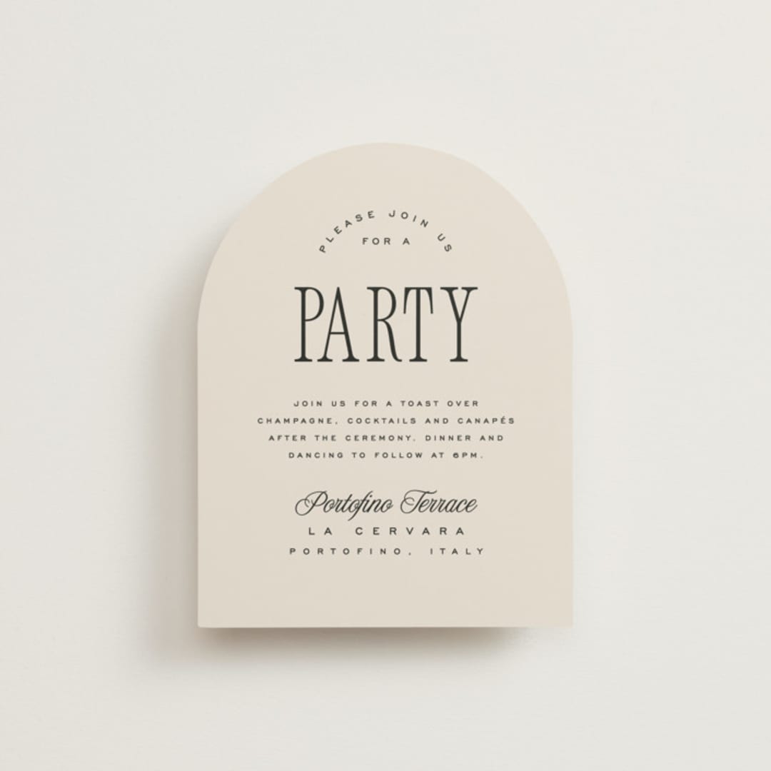 "Riviera" - Reception Cards in Linen by Kelly Schmidt - Front