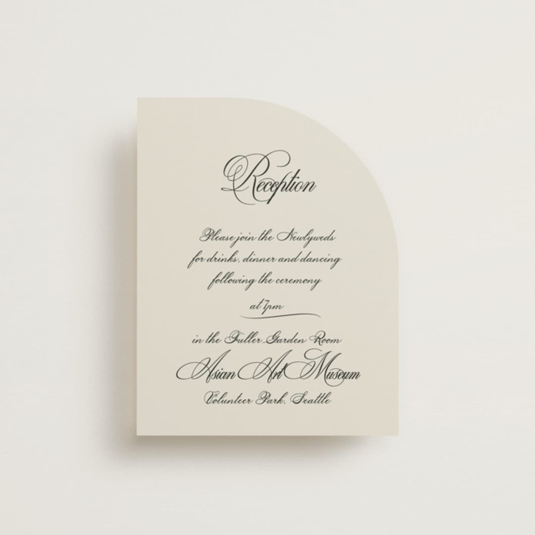 "Old Fashioned" - Reception Cards in Night by Ani Somi - Front