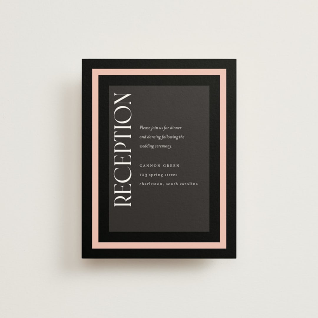 "Elance" - Reception Cards in Onyx by Eric Clegg - Front