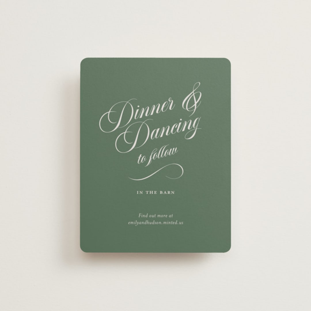 "Enchanted" - Reception Cards in Garden by Alston Foster - Front